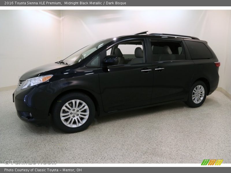 Midnight Black Metallic / Dark Bisque 2016 Toyota Sienna XLE Premium