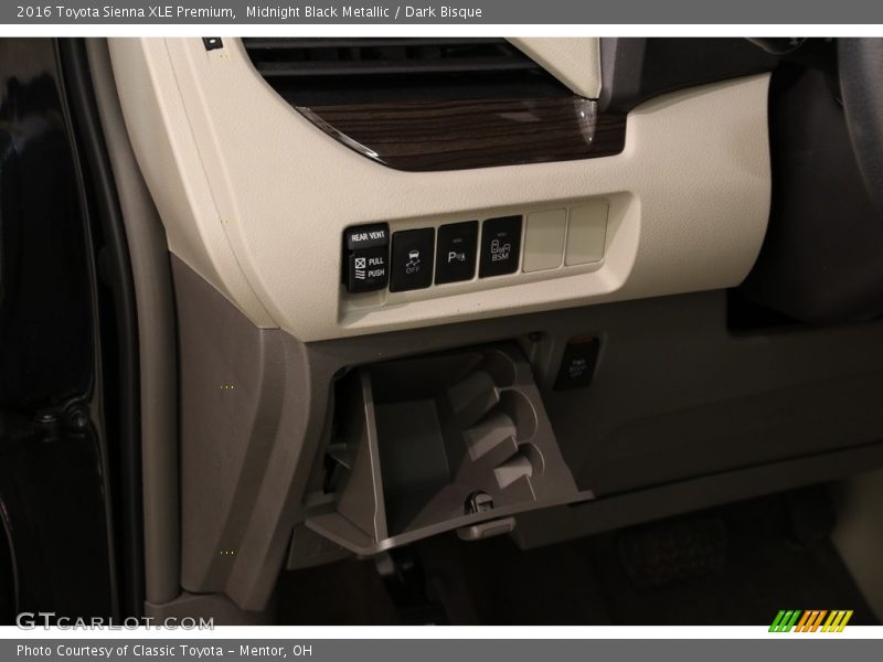 Midnight Black Metallic / Dark Bisque 2016 Toyota Sienna XLE Premium
