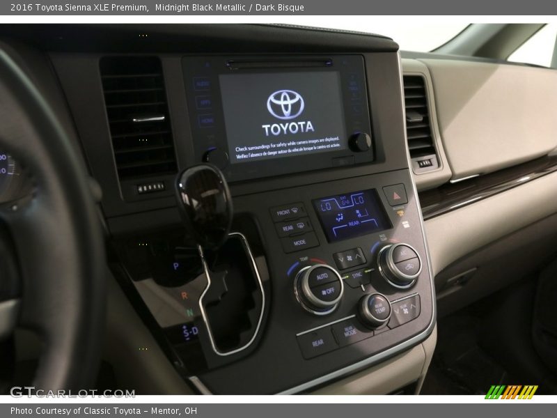 Midnight Black Metallic / Dark Bisque 2016 Toyota Sienna XLE Premium