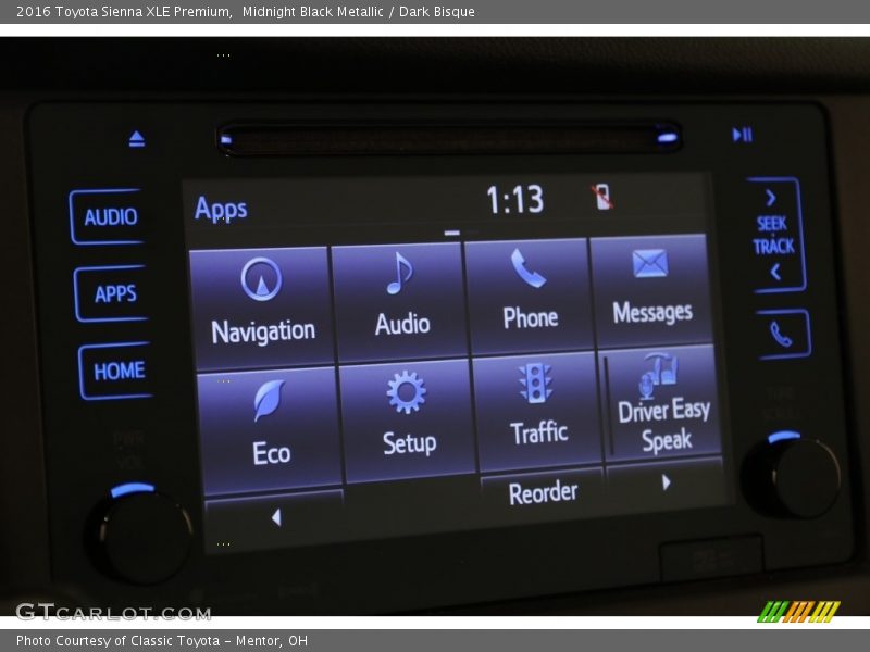 Midnight Black Metallic / Dark Bisque 2016 Toyota Sienna XLE Premium