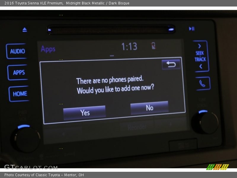 Midnight Black Metallic / Dark Bisque 2016 Toyota Sienna XLE Premium