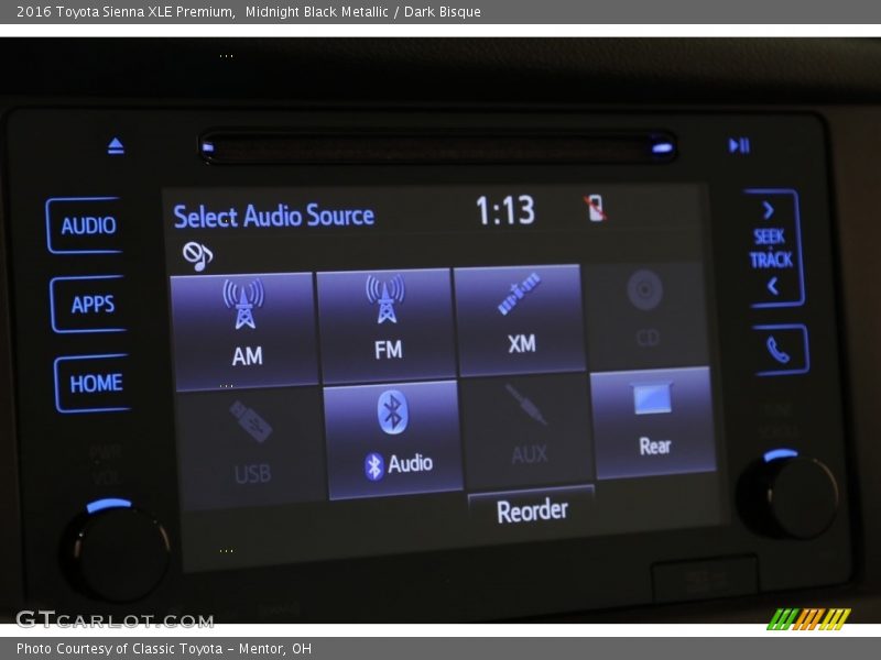 Midnight Black Metallic / Dark Bisque 2016 Toyota Sienna XLE Premium