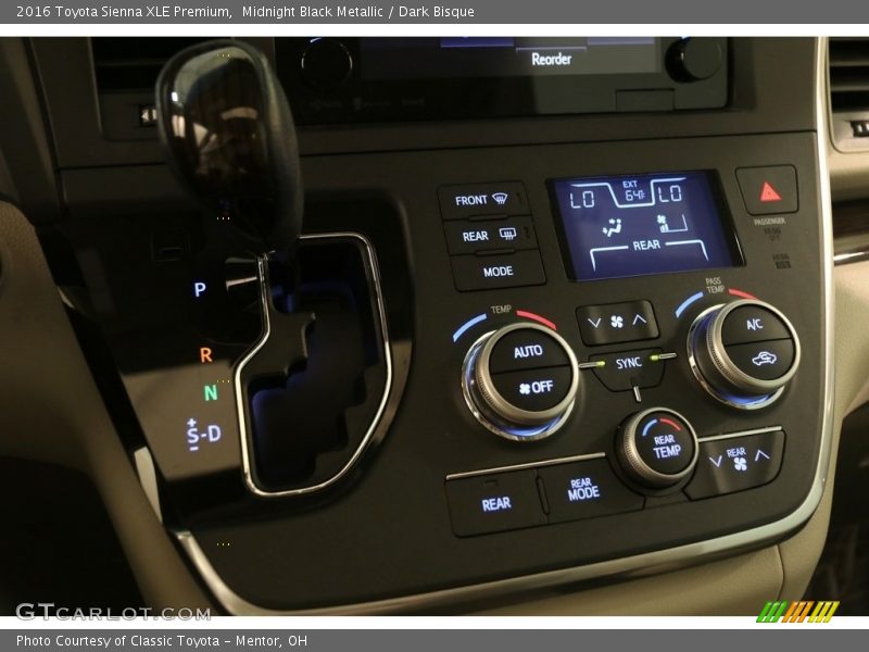 Midnight Black Metallic / Dark Bisque 2016 Toyota Sienna XLE Premium
