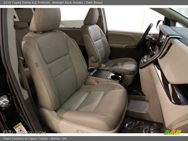 Midnight Black Metallic / Dark Bisque 2016 Toyota Sienna XLE Premium