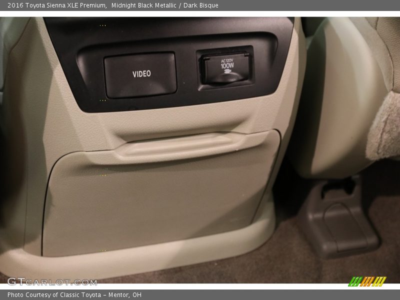 Midnight Black Metallic / Dark Bisque 2016 Toyota Sienna XLE Premium