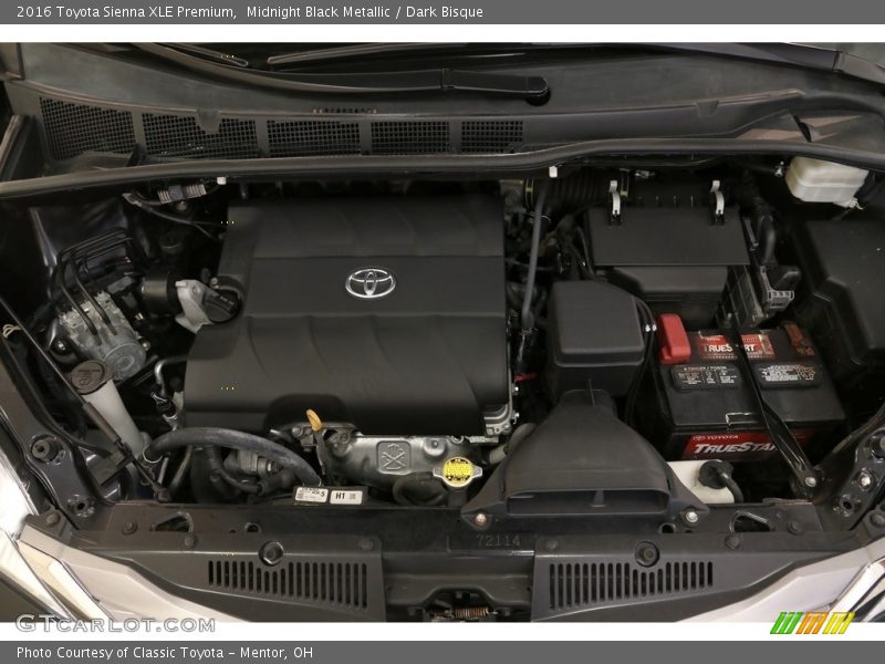 Midnight Black Metallic / Dark Bisque 2016 Toyota Sienna XLE Premium