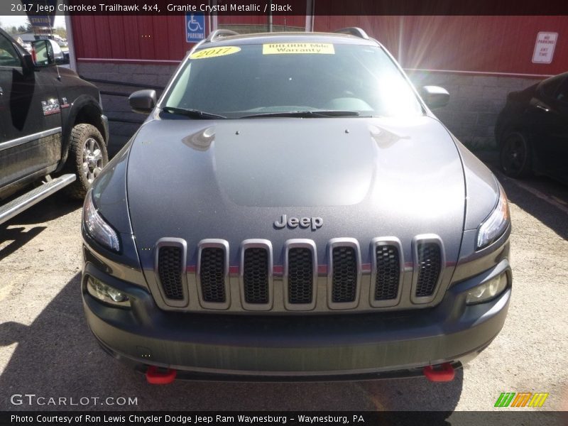 Granite Crystal Metallic / Black 2017 Jeep Cherokee Trailhawk 4x4