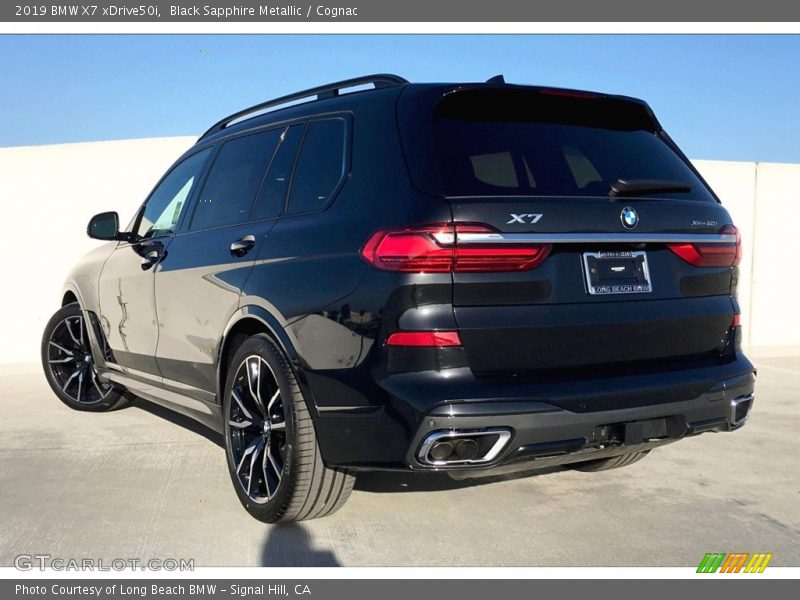 Black Sapphire Metallic / Cognac 2019 BMW X7 xDrive50i