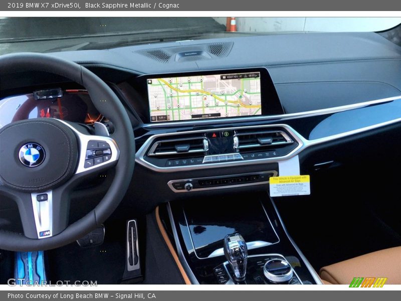 Black Sapphire Metallic / Cognac 2019 BMW X7 xDrive50i