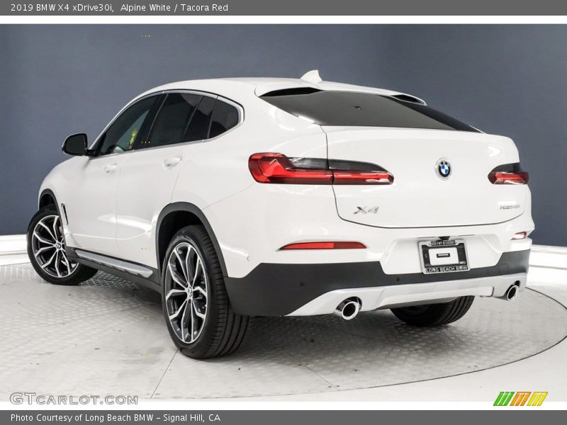 Alpine White / Tacora Red 2019 BMW X4 xDrive30i