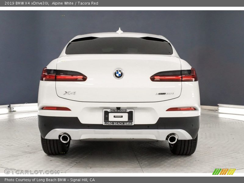 Alpine White / Tacora Red 2019 BMW X4 xDrive30i