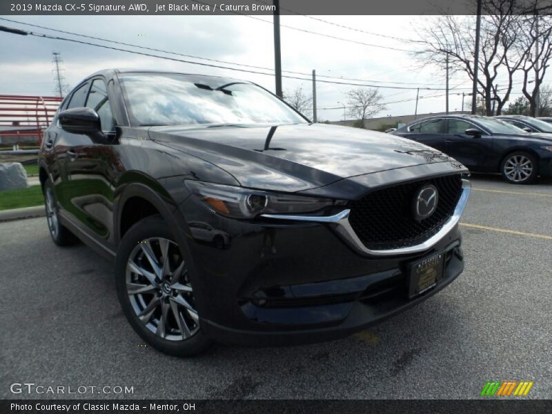 Jet Black Mica / Caturra Brown 2019 Mazda CX-5 Signature AWD