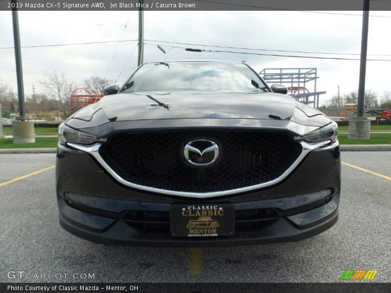 Jet Black Mica / Caturra Brown 2019 Mazda CX-5 Signature AWD