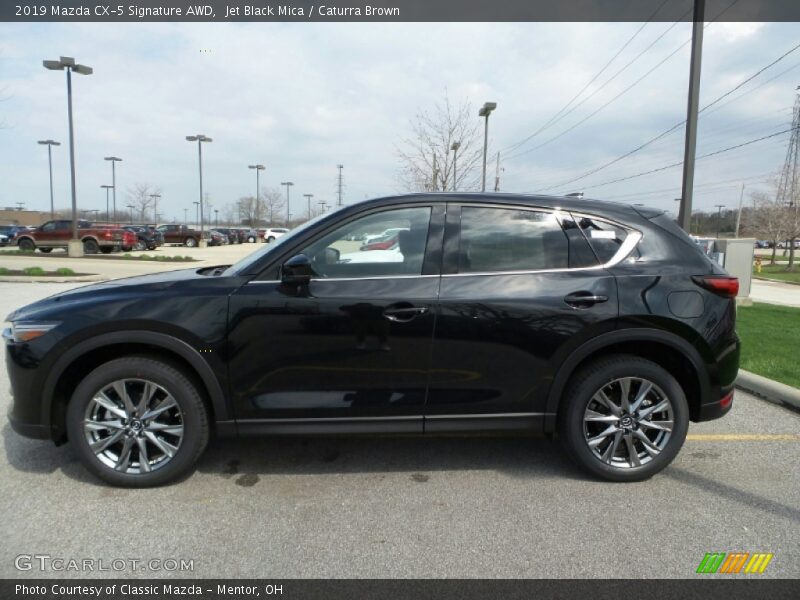 Jet Black Mica / Caturra Brown 2019 Mazda CX-5 Signature AWD