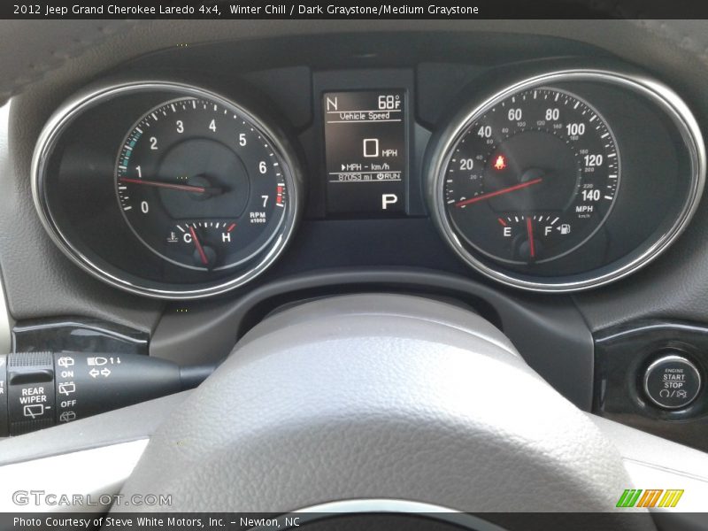Winter Chill / Dark Graystone/Medium Graystone 2012 Jeep Grand Cherokee Laredo 4x4