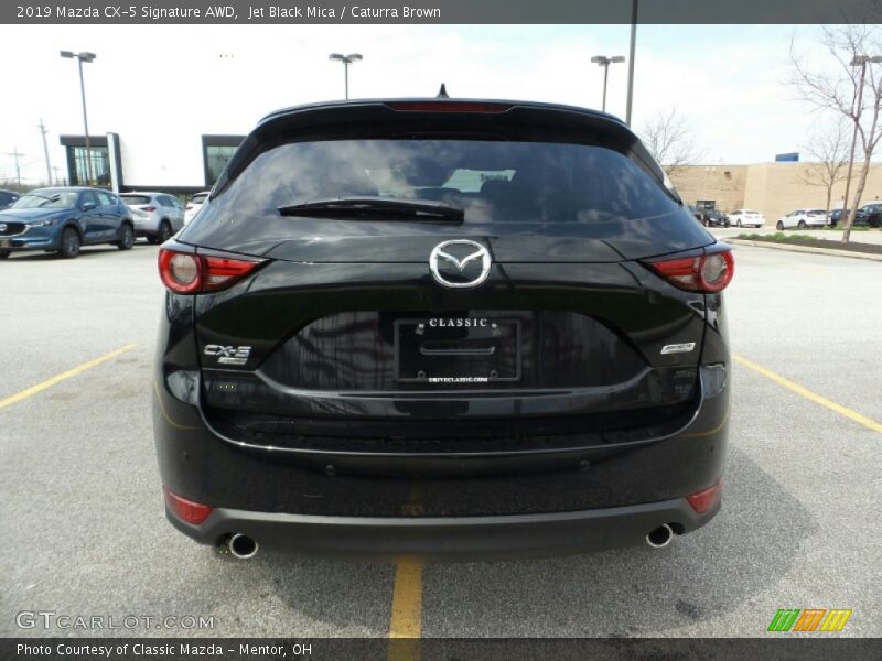 Jet Black Mica / Caturra Brown 2019 Mazda CX-5 Signature AWD