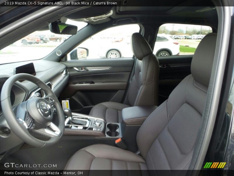 Jet Black Mica / Caturra Brown 2019 Mazda CX-5 Signature AWD