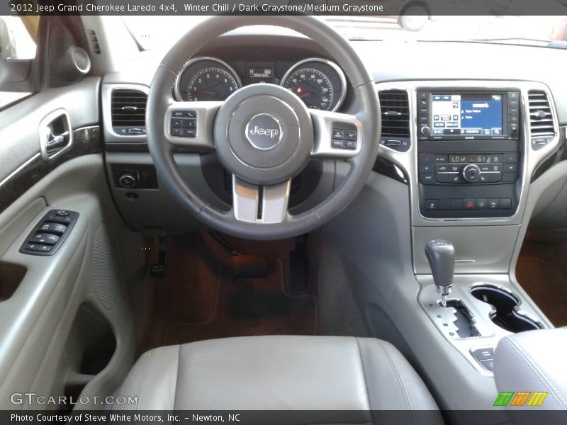 Winter Chill / Dark Graystone/Medium Graystone 2012 Jeep Grand Cherokee Laredo 4x4