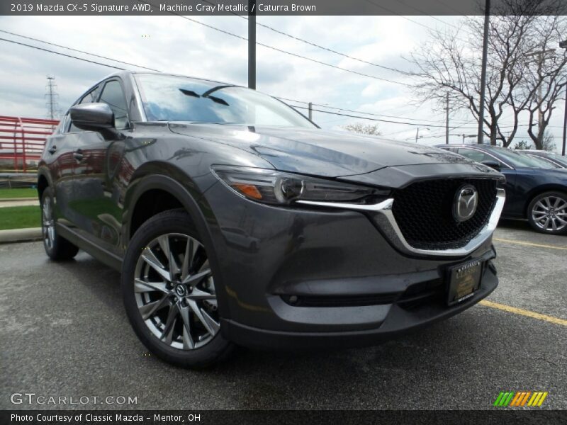 Machine Gray Metallic / Caturra Brown 2019 Mazda CX-5 Signature AWD