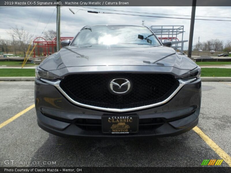 Machine Gray Metallic / Caturra Brown 2019 Mazda CX-5 Signature AWD