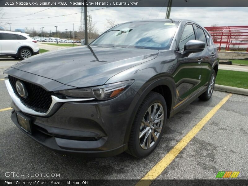 Machine Gray Metallic / Caturra Brown 2019 Mazda CX-5 Signature AWD