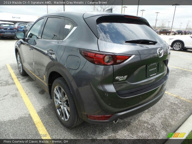 Machine Gray Metallic / Caturra Brown 2019 Mazda CX-5 Signature AWD