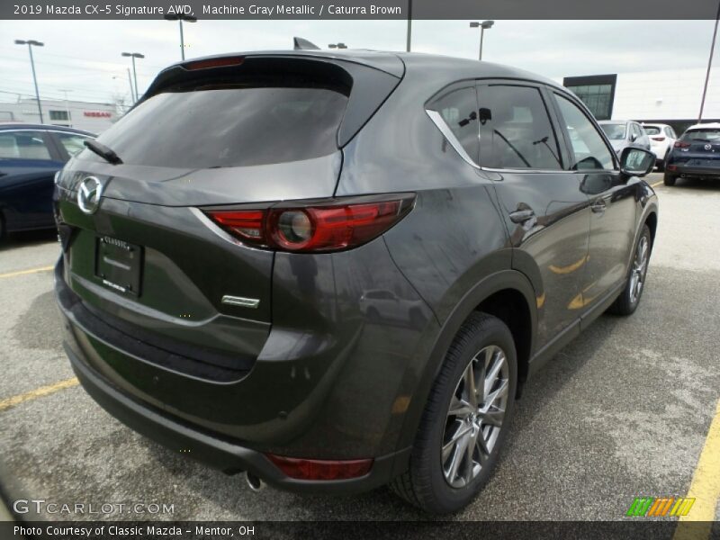 Machine Gray Metallic / Caturra Brown 2019 Mazda CX-5 Signature AWD