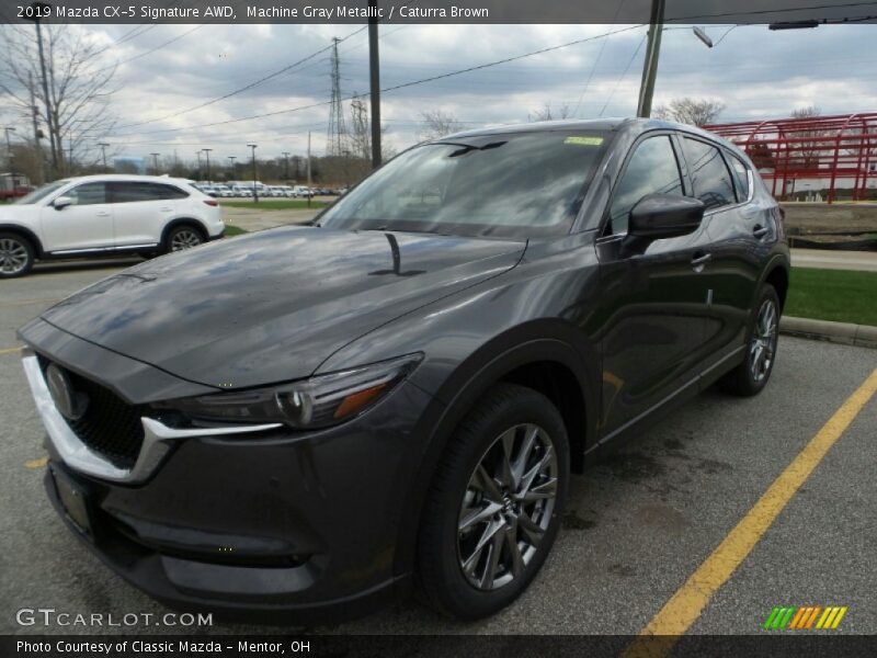 Machine Gray Metallic / Caturra Brown 2019 Mazda CX-5 Signature AWD