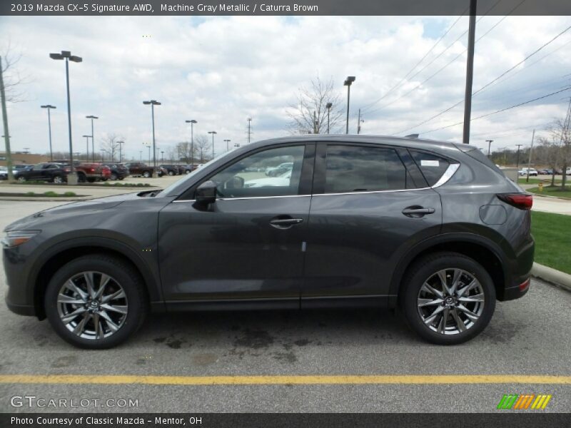 Machine Gray Metallic / Caturra Brown 2019 Mazda CX-5 Signature AWD
