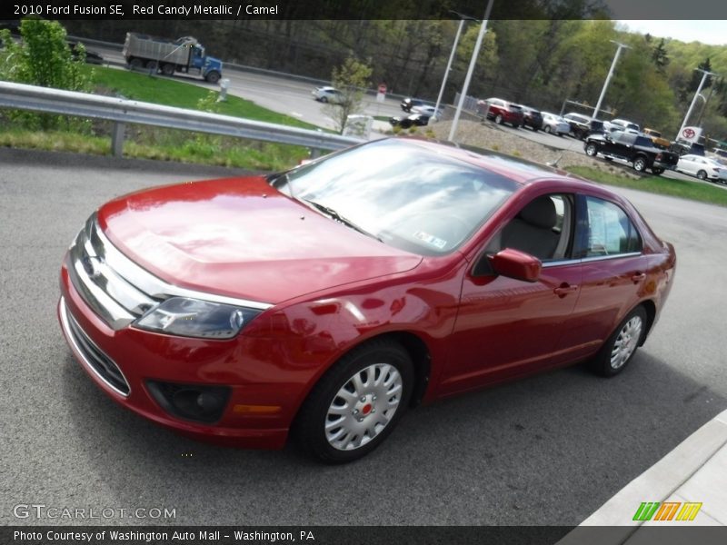 Red Candy Metallic / Camel 2010 Ford Fusion SE