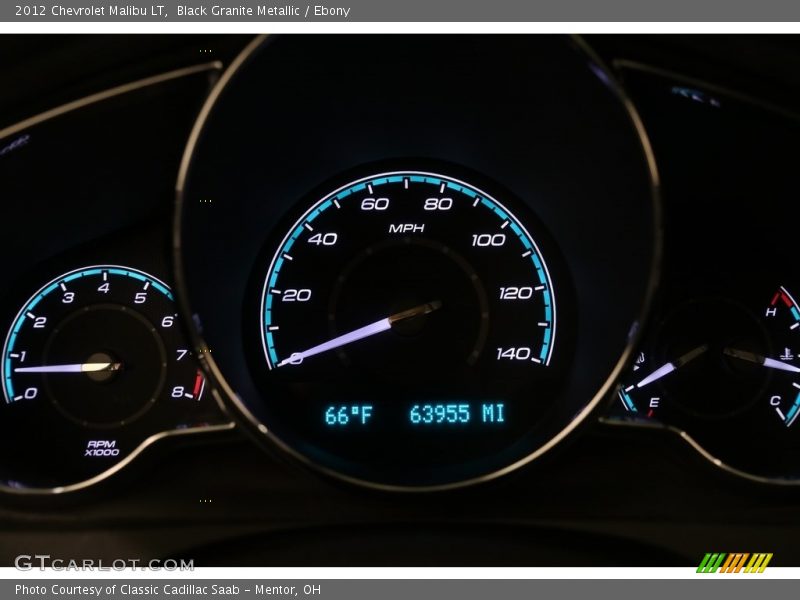 Black Granite Metallic / Ebony 2012 Chevrolet Malibu LT