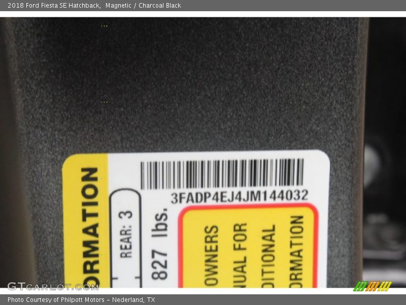Magnetic / Charcoal Black 2018 Ford Fiesta SE Hatchback
