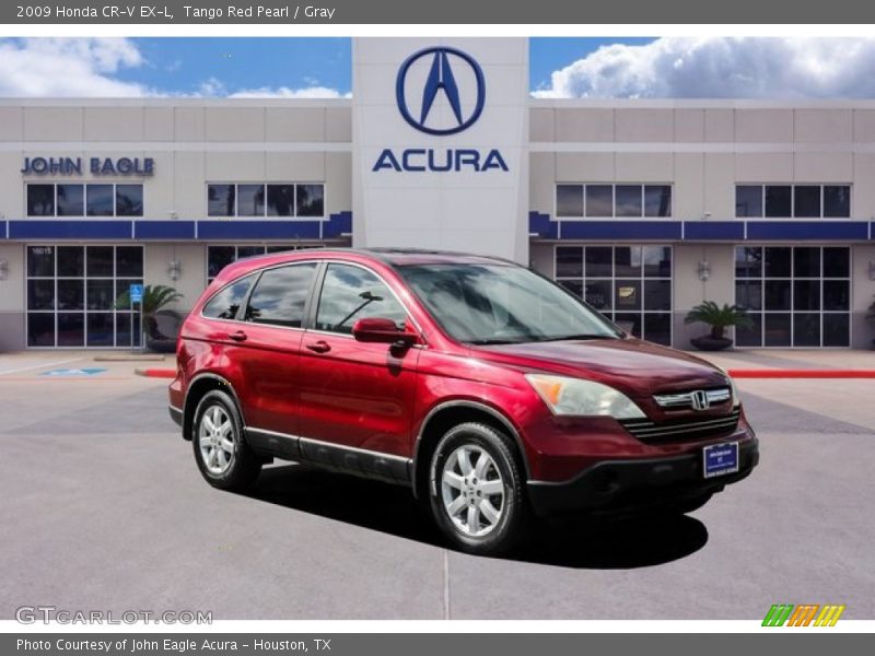 Tango Red Pearl / Gray 2009 Honda CR-V EX-L