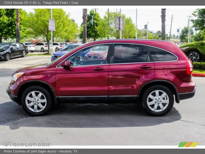 Tango Red Pearl / Gray 2009 Honda CR-V EX-L
