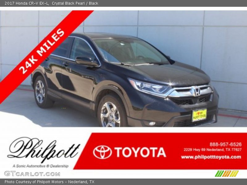 Crystal Black Pearl / Black 2017 Honda CR-V EX-L