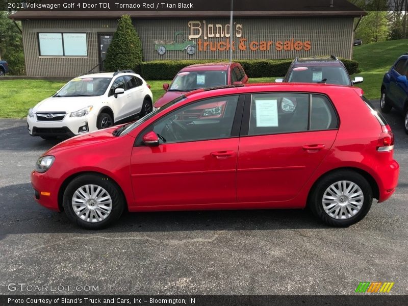 Tornado Red / Titan Black 2011 Volkswagen Golf 4 Door TDI