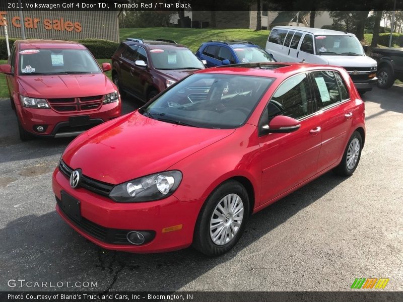 Tornado Red / Titan Black 2011 Volkswagen Golf 4 Door TDI