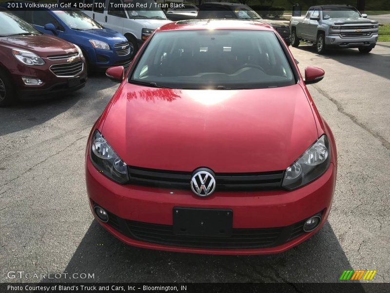 Tornado Red / Titan Black 2011 Volkswagen Golf 4 Door TDI