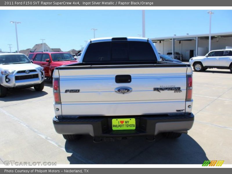 Ingot Silver Metallic / Raptor Black/Orange 2011 Ford F150 SVT Raptor SuperCrew 4x4