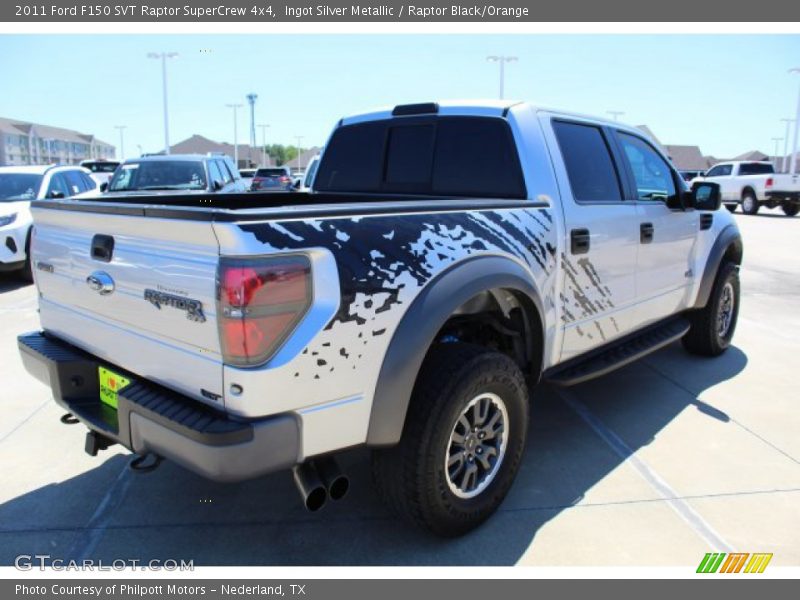 Ingot Silver Metallic / Raptor Black/Orange 2011 Ford F150 SVT Raptor SuperCrew 4x4