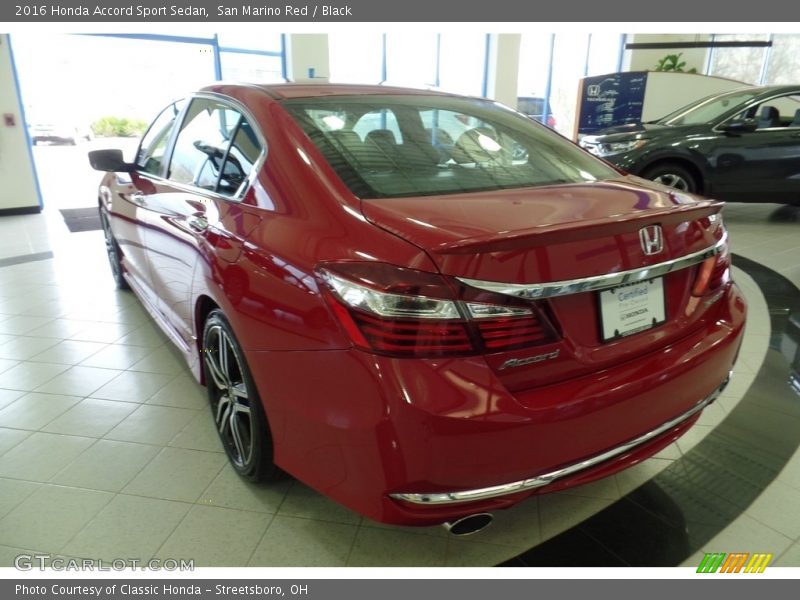 San Marino Red / Black 2016 Honda Accord Sport Sedan