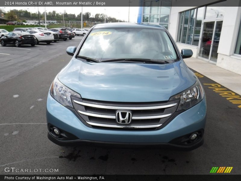 Mountain Air Metallic / Beige 2014 Honda CR-V EX AWD