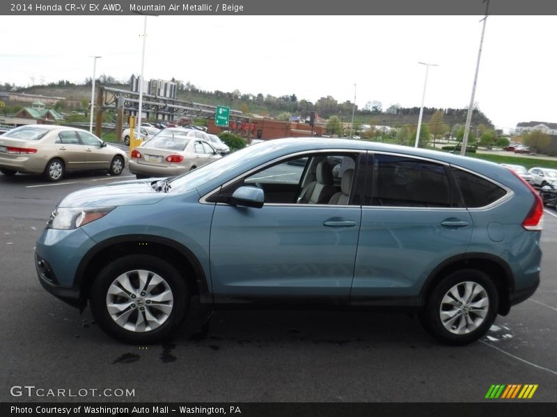 Mountain Air Metallic / Beige 2014 Honda CR-V EX AWD
