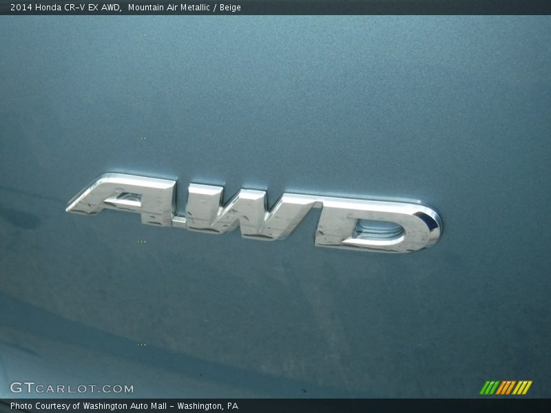 Mountain Air Metallic / Beige 2014 Honda CR-V EX AWD