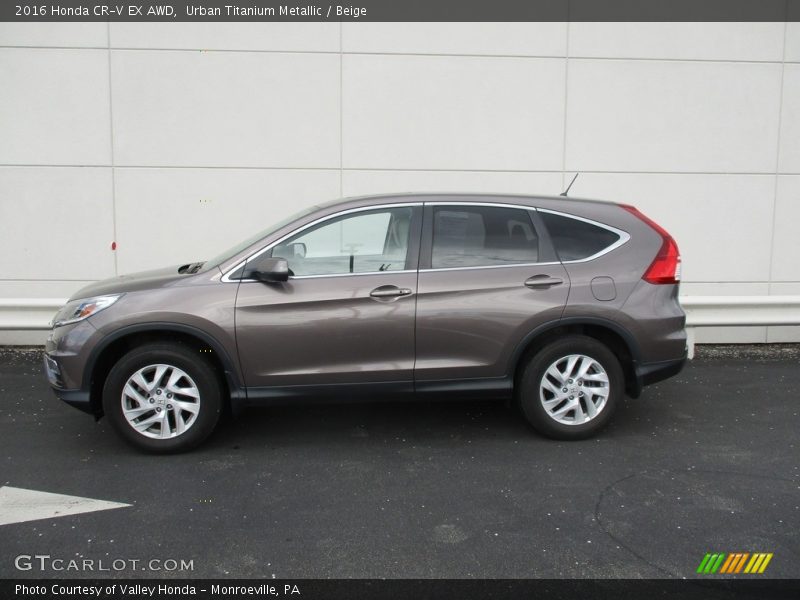 Urban Titanium Metallic / Beige 2016 Honda CR-V EX AWD