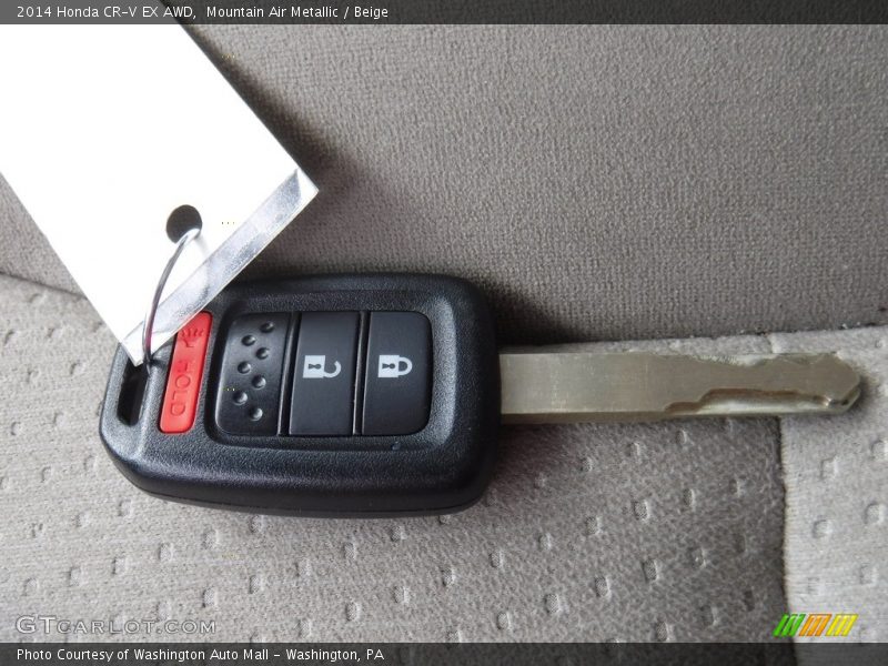 Mountain Air Metallic / Beige 2014 Honda CR-V EX AWD