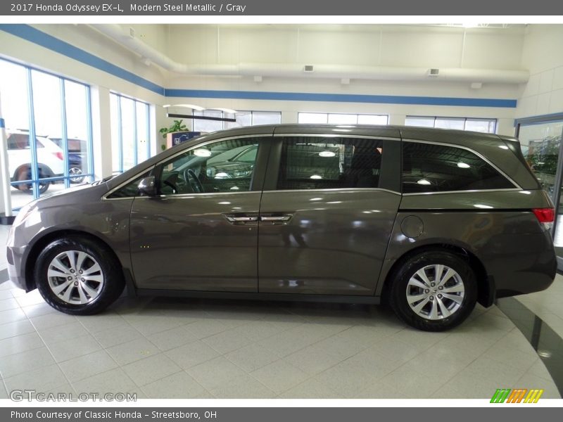 Modern Steel Metallic / Gray 2017 Honda Odyssey EX-L