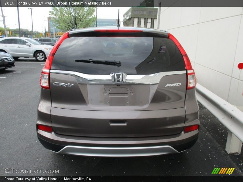 Urban Titanium Metallic / Beige 2016 Honda CR-V EX AWD