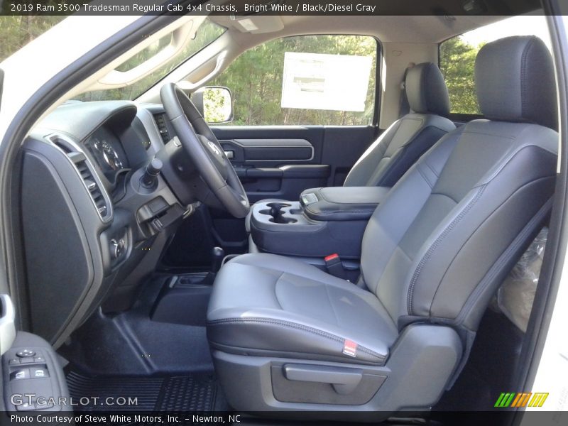 Bright White / Black/Diesel Gray 2019 Ram 3500 Tradesman Regular Cab 4x4 Chassis