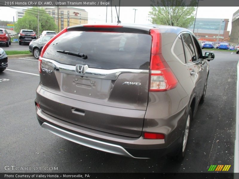 Urban Titanium Metallic / Beige 2016 Honda CR-V EX AWD